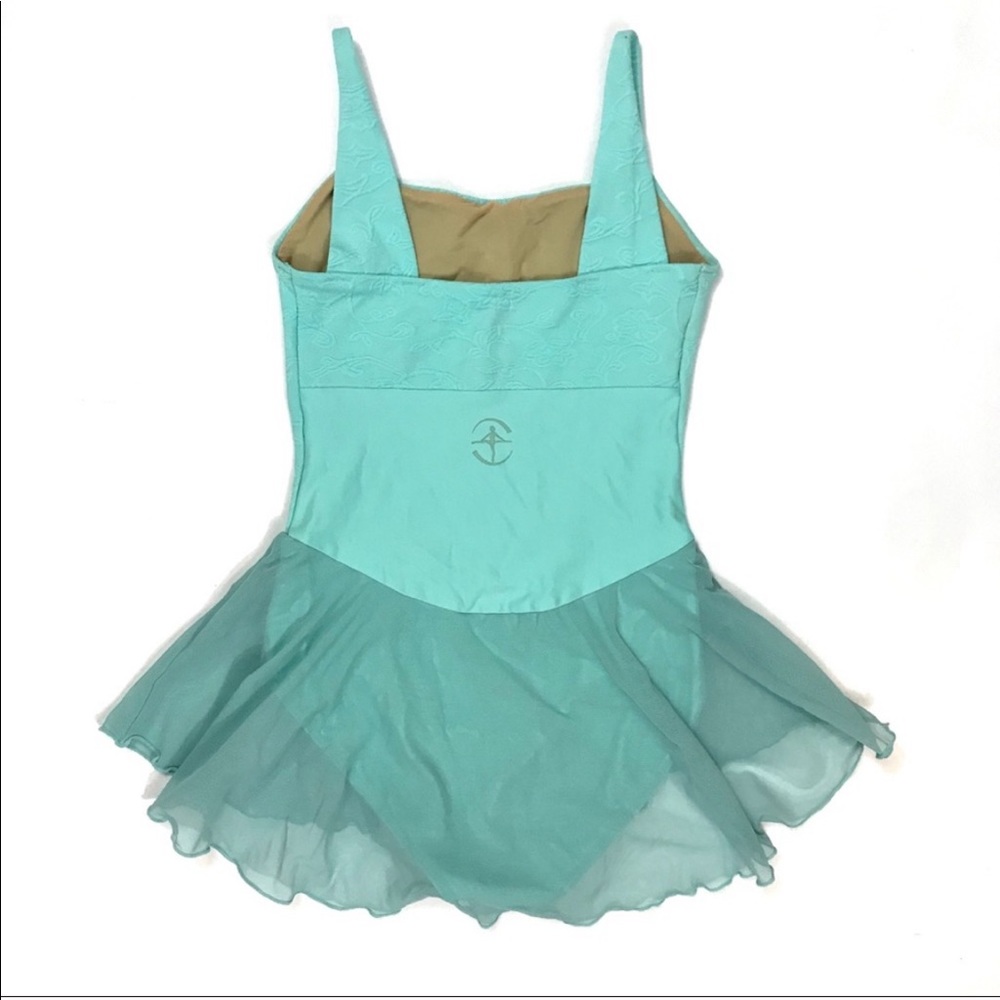 Aqua Leotard with Skirt